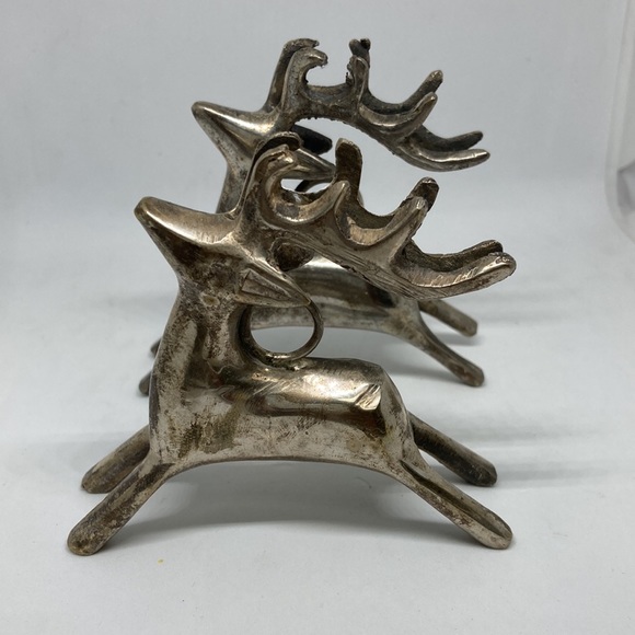 Two Metal/Steel Reindeer Christmas Ornaments - Picture 3 of 8